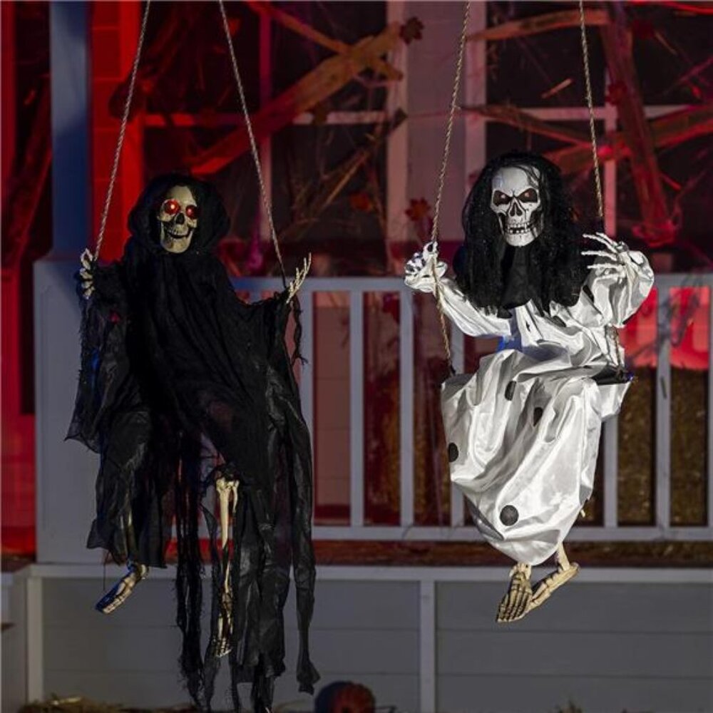 JOYIN Halloween Scary Decorations Outdoor, 2 Packs Halloween Hanging Swinging